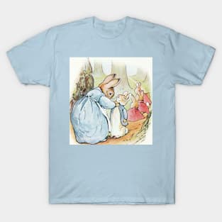 Mrs. Rabbit Tells Peter to Behave - Beatrix Potter T-Shirt